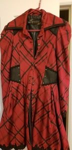 Lip service red & black coat